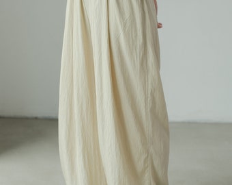 Linen Wide-Leg Pants: Asymmetrical Boho Trousers
