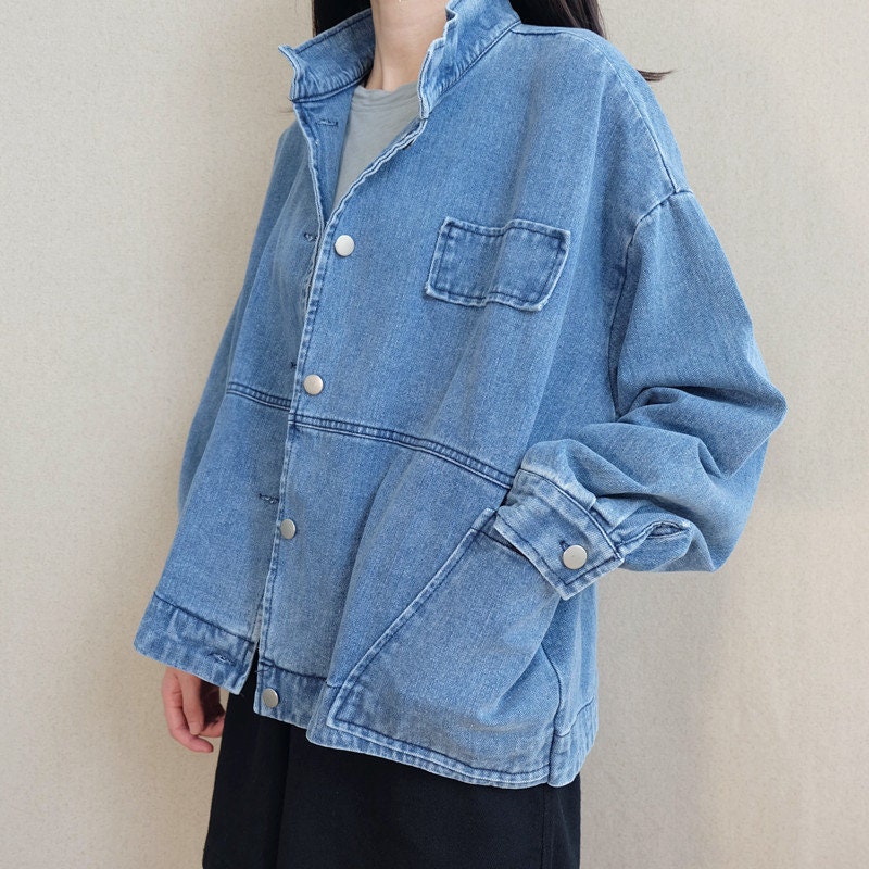 Women Short Denim Jackets Cotton Lightweight Coat Comfortable - Etsy UK