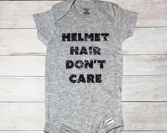 Distressed Helmet Hair Don't Care