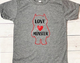 Love Monster Valentine Shirt or Onesie