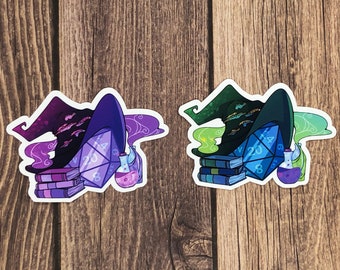 D20 Warlock Wizard Matte 2.5'' Stickers