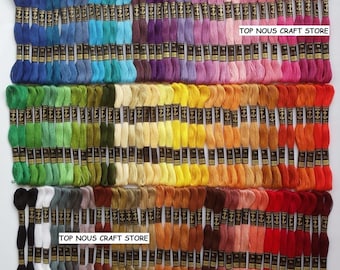 120 Anchor Cross Stitch Embroidery Cotton Thread Floss/ skeins in Solid Colors