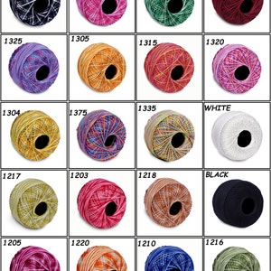 Choose 1 Variegated / Multi Color Crochet Cotton Thread Knitting Yarn 100  Grams Each Ball Size 10 