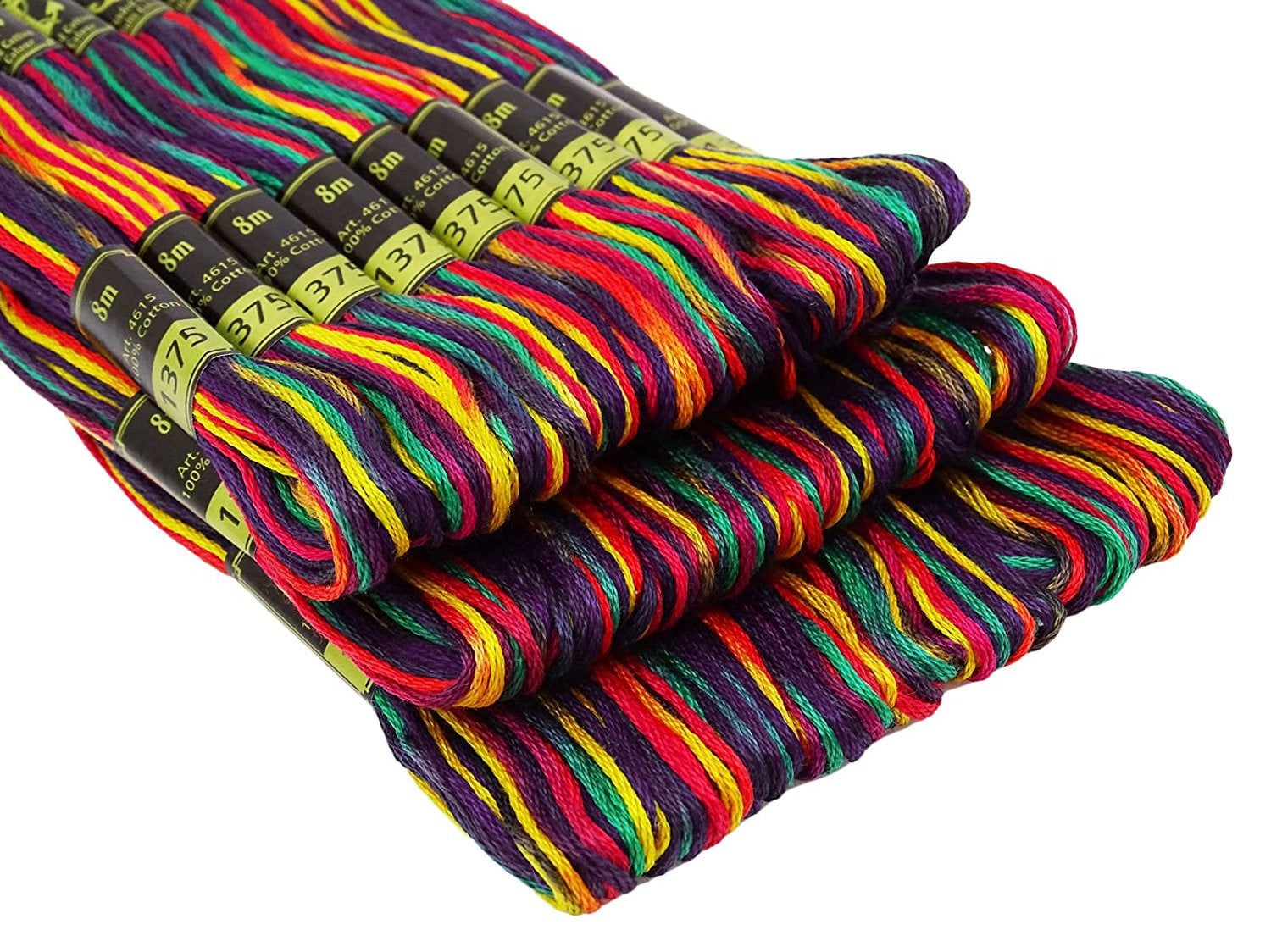 Rainbow Color Embroidery Thread Cotton Cross - Temu