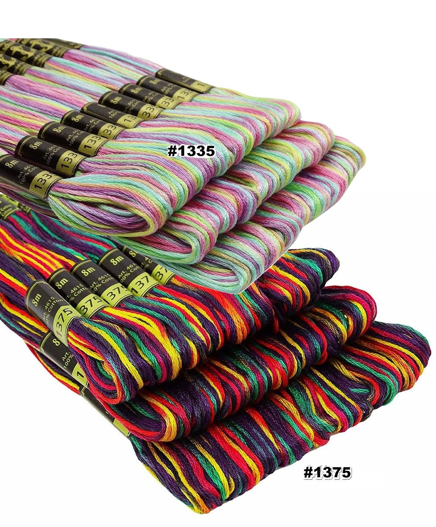 50 Anchor Multicolor Cross Stitch Cotton Embroidery Thread Floss/Skein.