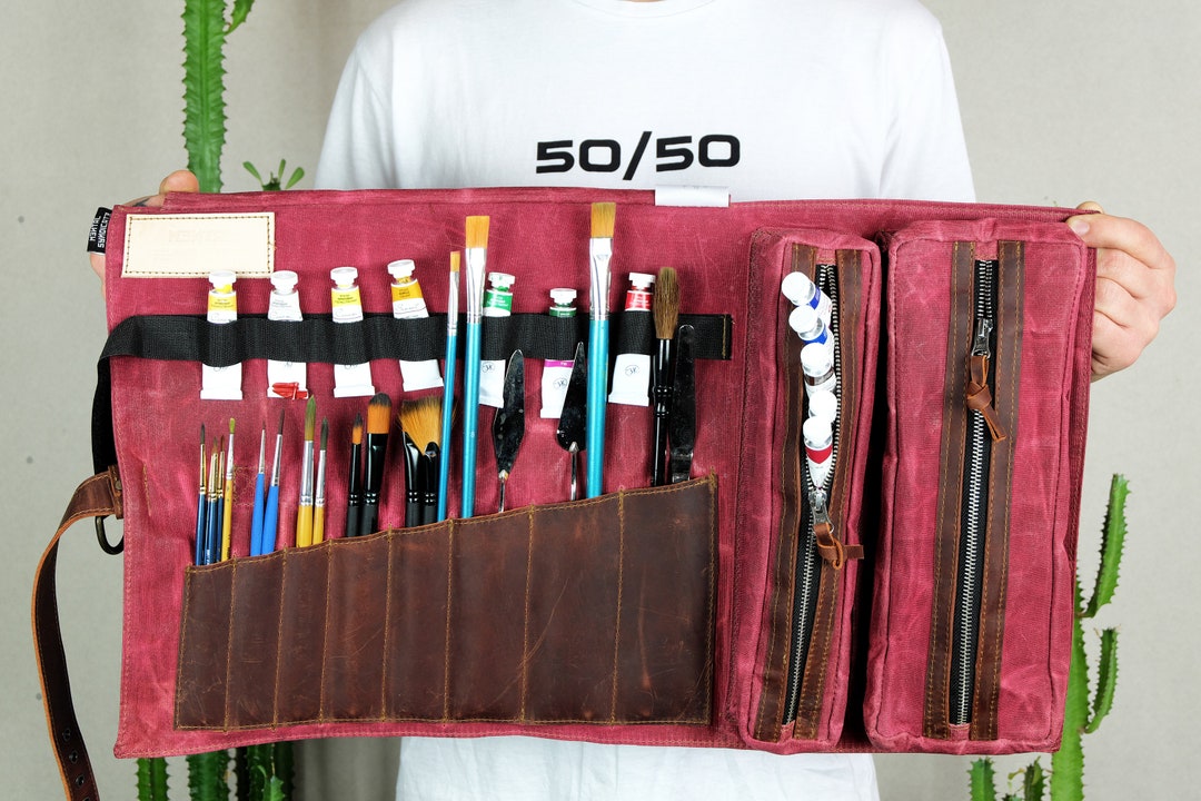 Personalized Artist Brush Roll Artisan Custom Gift Paint Etsy