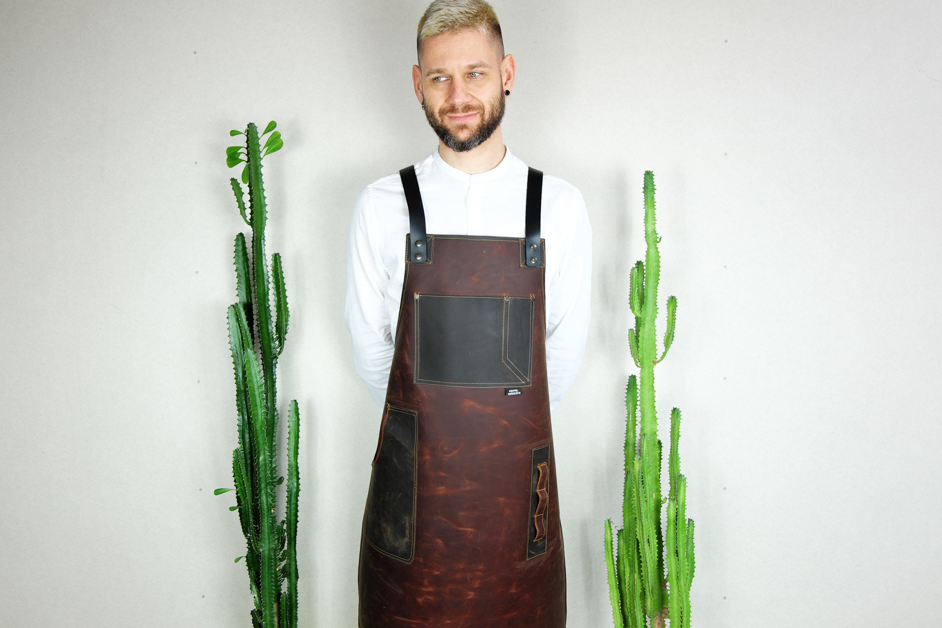 leather apron Bartender apron Full grain leather Valentines Butcher