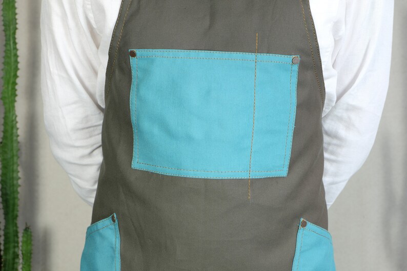 Father's day gift apron, personalized custom gift, BBQ gift Apron, Chef canvas Apron, Kitchen Apron, Chef Work Apron, Personalized Apron image 7