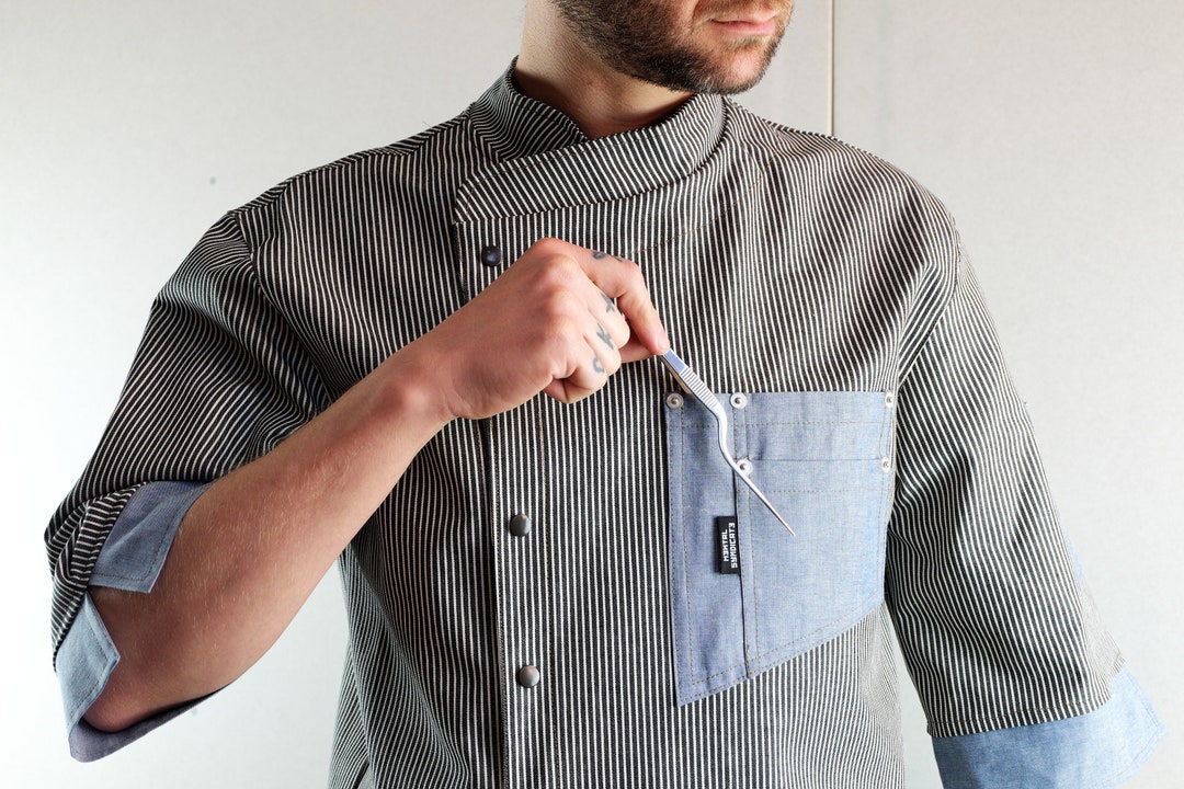 Chef Jacket,chef Coat, Denim Over Shirt, Urban Jacket, Chef Gift