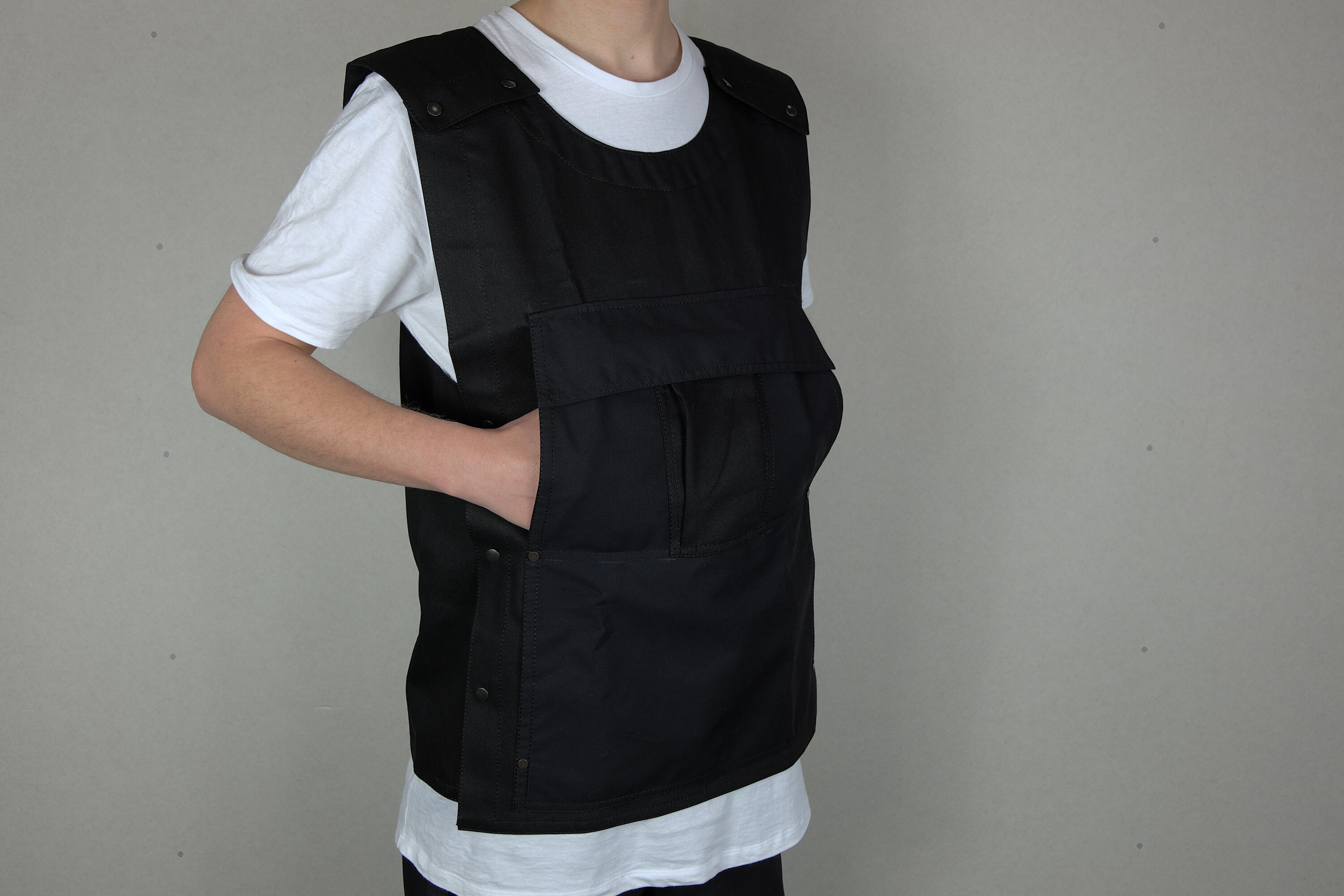 Black Cotton Moleskin Utility Vest: Personalized Tactical Apron - Etsy