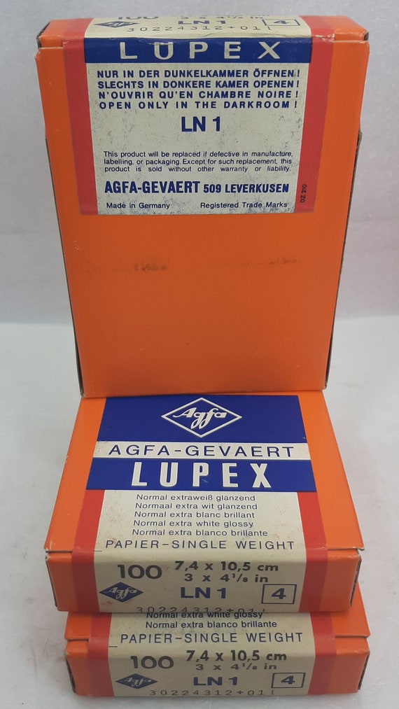 Vintage Darkroom Photo Paper AGFA LUPEX LN1 74x105cm 100 Etsy