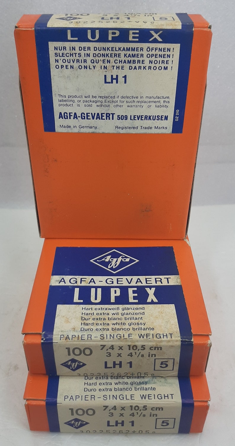 Vintage Darkroom Photo Paper AGFA LUPEX LW1 74x105cm 100 Etsy