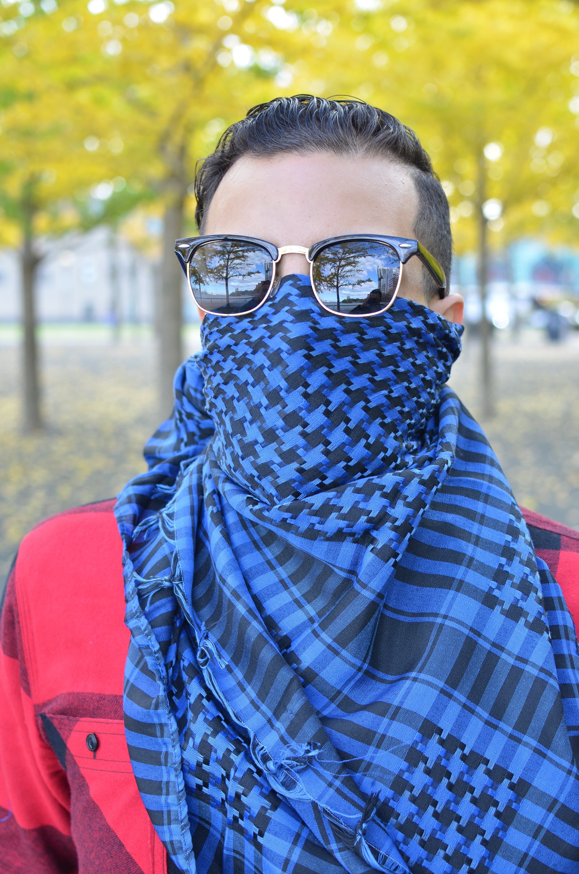 100 Cotton BLUE Shemagh Premium Arabic Scarf Keffiyeh Etsy