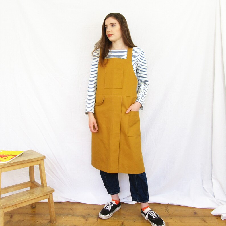 Pottery Apron Split Leg Crossback Cotton Canvasfor Etsy