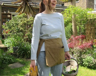 Delantal de lona color canela para cinturón de herramientas de jardinería: Regalo para jardineros veganos