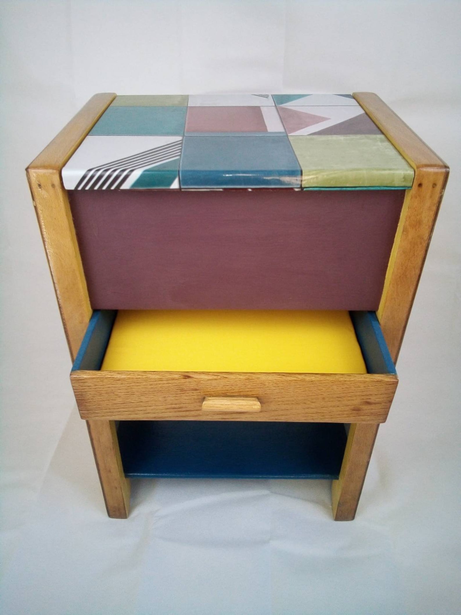 Upcycled Sewing Box with a Bright and Colourful Twist. Perfect Etsy