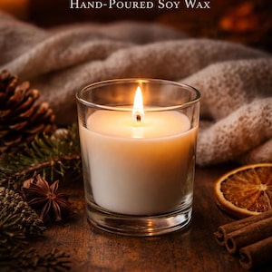 Cozy Votive Candle Small Soy Candle in Glass Jar for a Warm Cottage Home