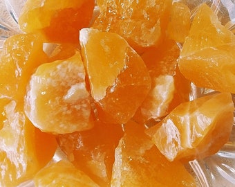 Natural Orange Calcite Crystal - Energizing, Cleansing, and Joyful Stone