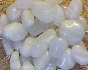 1/2lb Natural Clear Quartz Snow White Crystal Tumbled Bulk Stones Gravel 
