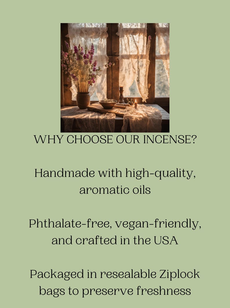 Winter Plum Incense – Cozy Fruity Floral Aroma, Handmade Holiday Scent image 8