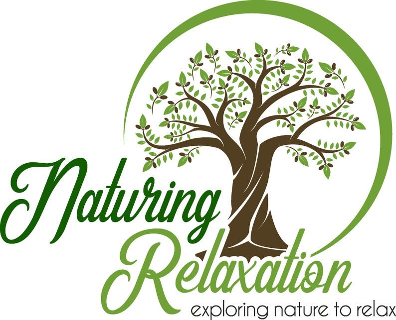 May include: A green tree with brown branches and leaves in a circle with the text "Natuing Relaxation exploring nature to relax" below.