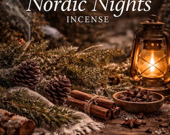 Nordic Nights Incense – Woodsy Spiced Forest Scent, Cozy Winter Home Fragrance