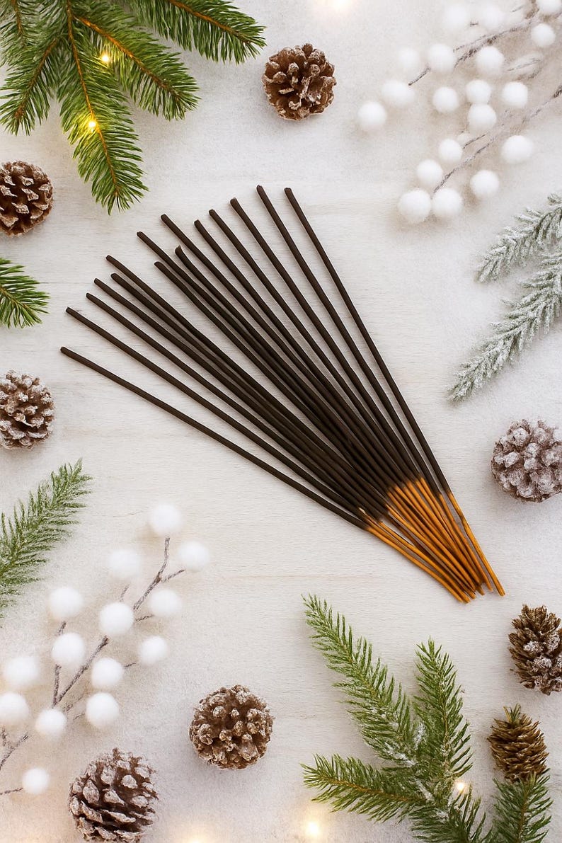 Winter Plum Incense – Cozy Fruity Floral Aroma, Handmade Holiday Scent Sticks