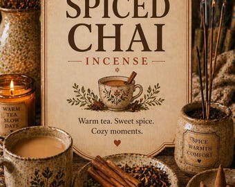 Spiced Chai Incense – Warm Tea Inspired Scent for Cozy Home Living