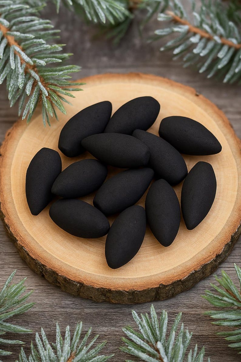 Winter Plum Incense – Cozy Fruity Floral Aroma, Handmade Holiday Scent Backflow Cones