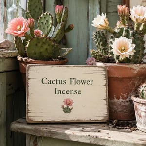 Cactus Flower Incense: Fresh Green Floral Incense for Cottagecore Home Fragrance