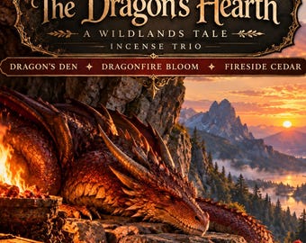 Dragon’s Hearth Incense Trio | Fantasy Dragon Gift | Wildlands Incense Mini Story | Emberlore Sampler Set