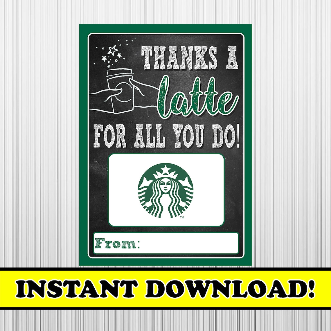 Teacher Appreciation Starbucks Starbucks Gift Card Holders Etsy