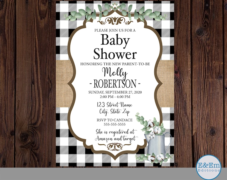 Farmhouse Baby Shower Invitation Baby Shower Invitation | Etsy