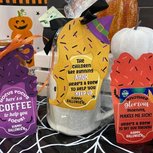 Titulaire de la carte-cadeau Witch Halloween Coffee, Cadeau de l’enseignant, Cadeau du personnel, Café d’Halloween, Cadeau du jour du patron, Téléchargement numérique instantané