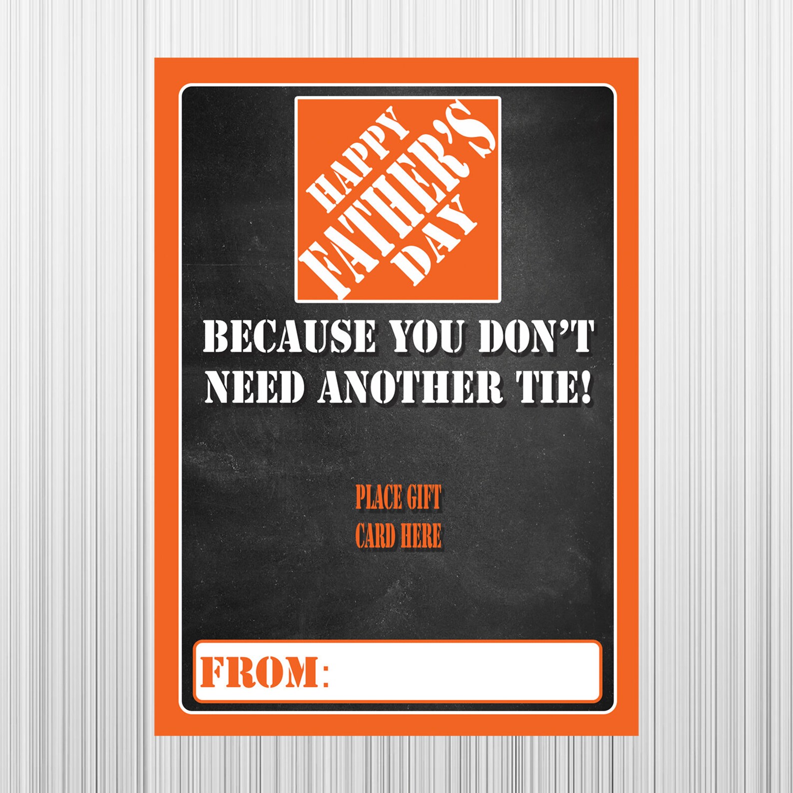 Father's Day Home Depot Home Depot Gift Card Holder Etsy