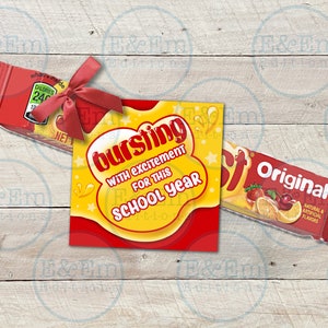 Bursting with Excitement This School Year Tags | Back To School Treat Labels | Teacher Appreciation Tag to pair with Starburst Candy