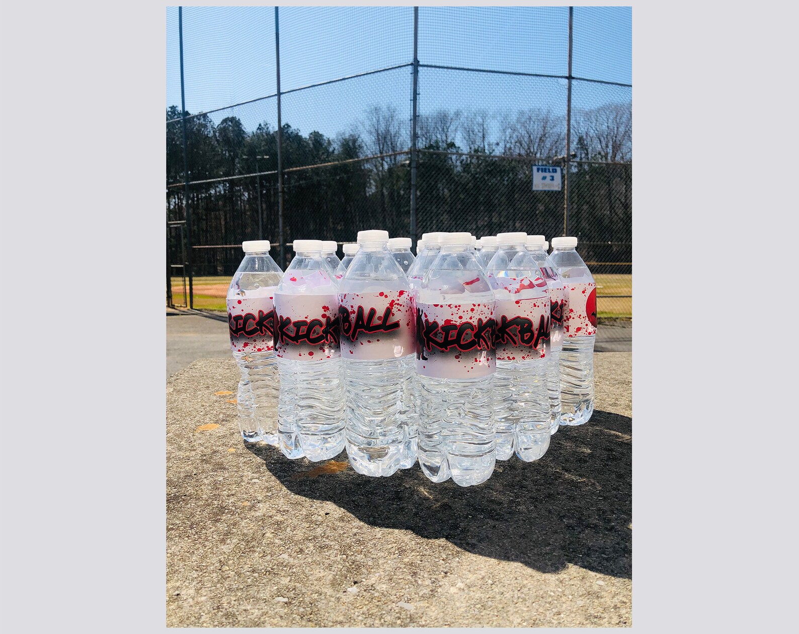 Kickball Water Bottle Label Kickball Party Kickball Water Etsy