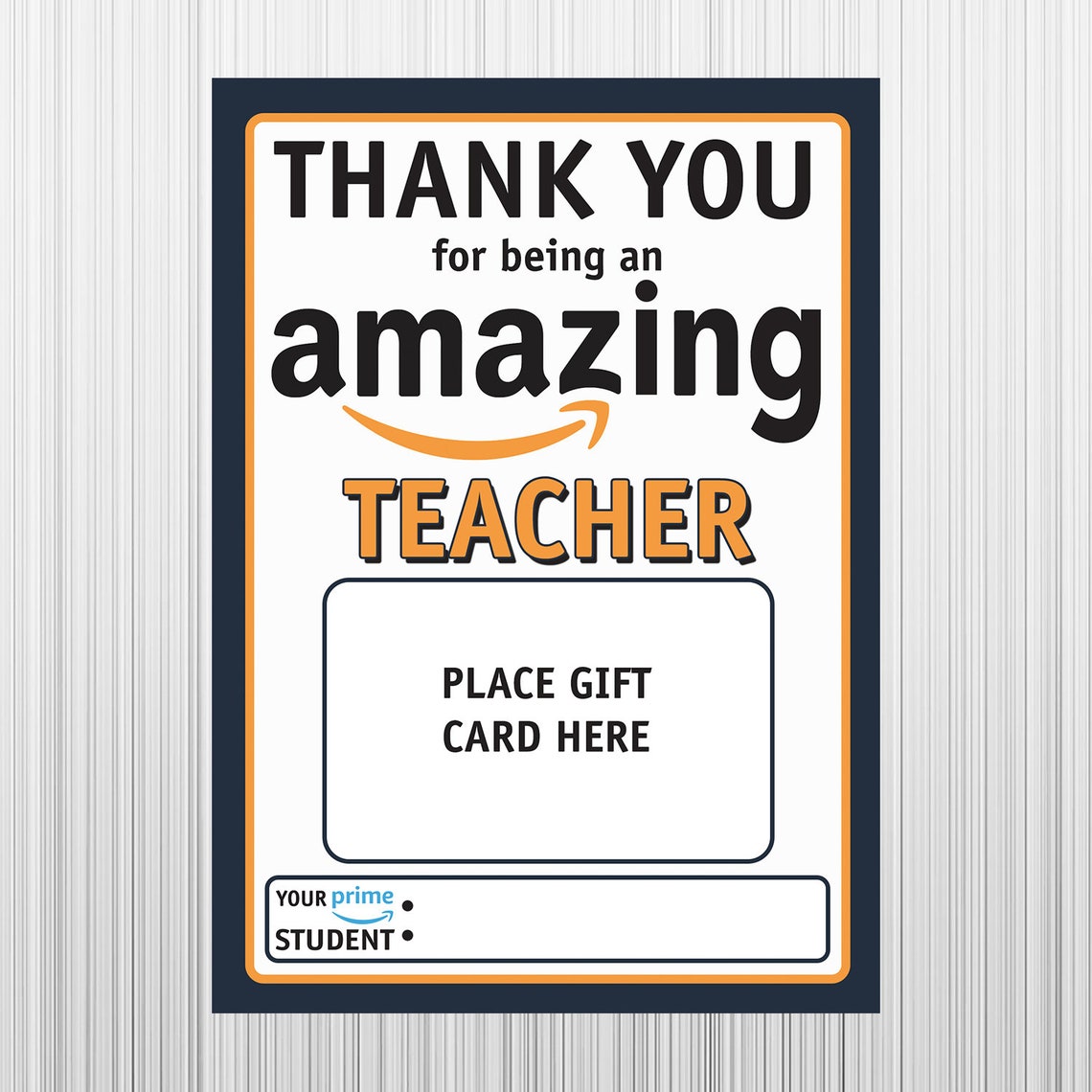Teacher Appreciation Amazon Amazon Gift Card Holders Teacher Etsy