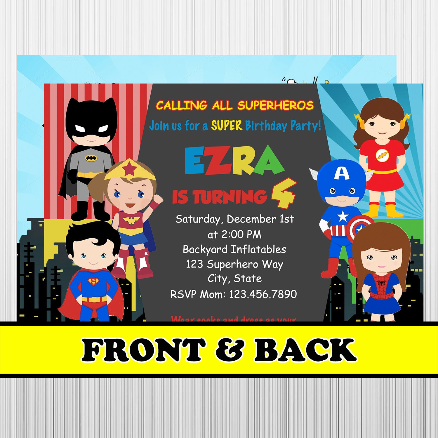 Superhero Trading Card Template - Sarseh.com