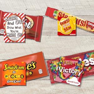 Sports Good Luck Tags Bundle, 4 Files Included of Competition Gift Treat Labels, Team Goodie Tags, Game Day Favor Goody, Digital Download