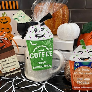 Titulaire de la carte-cadeau de café d'Halloween, cadeau de professeur, cadeau de personnel, café d'Halloween, cadeau de jour de patron, téléchargement numérique instantané