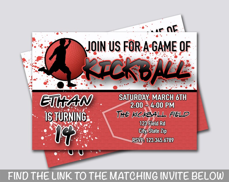 Kickball Water Bottle Label Kickball Party Kickball Water Etsy