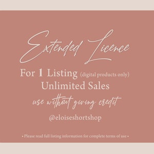 Eloise Short Shop extended License for digital product including digital papers