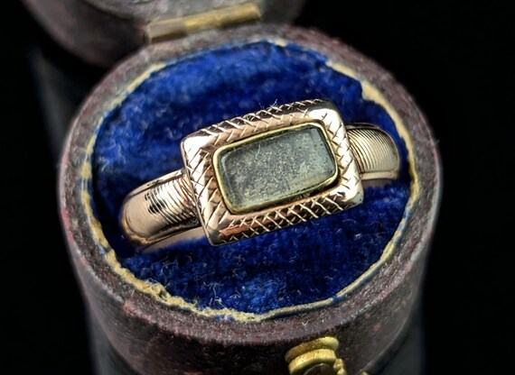 Antique Georgian Mourning Ring, 9ct Rose Gold
