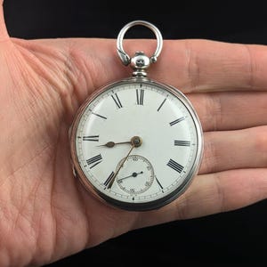 Antiekzilveren zakhorloge, Victoriaans, opwindmechanisme