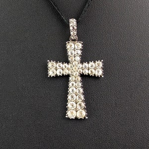 Antique Georgian paste Cross pendant, Sterling silver
