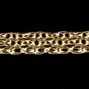 Chaîne vintage en or jaune 9 carats, maillon fantaisie, délicat
