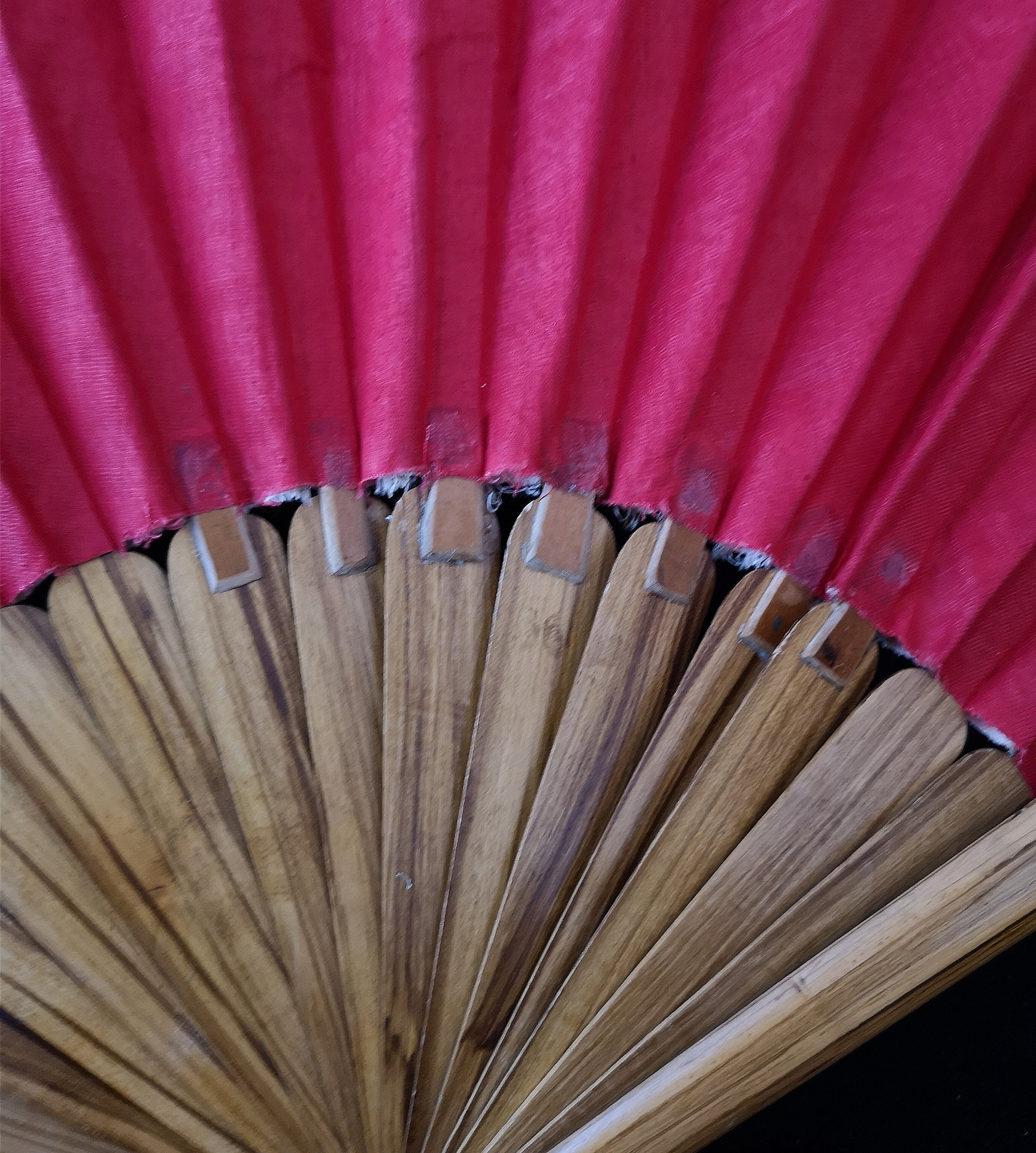 Antique hand fan large floral | Etsy