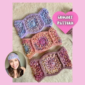 Granny Square Crochet Pattern | Ear Warmer Pattern | Crochet Headband | Beginner Crochet Pattern | PDF Pattern | Easy Crochet Pattern