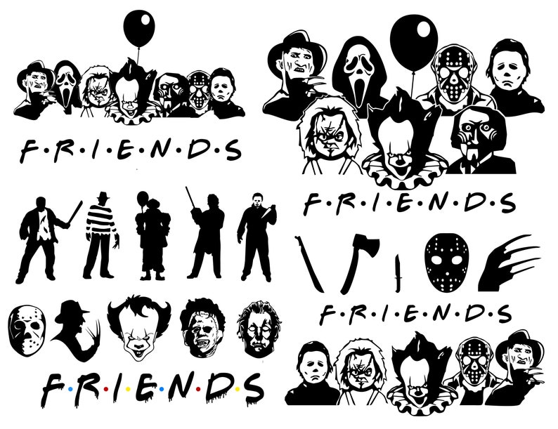 Free Free 87 Silhouette Horror Movie Horror Friends Svg SVG PNG EPS DXF File